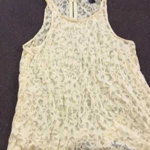 Yellow H&M sheer summer tank